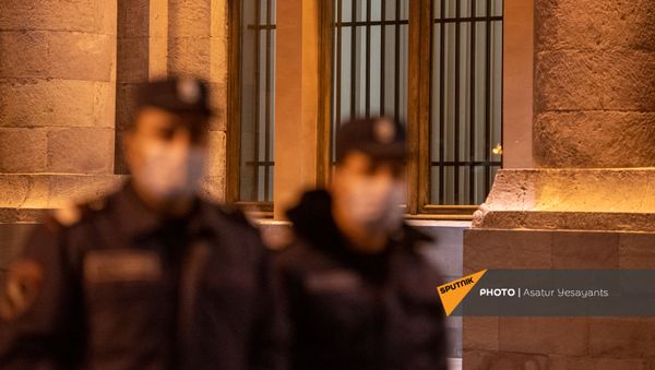 На входных дверях и окнах в здании правительства установили решетки - Sputnik Արմենիա