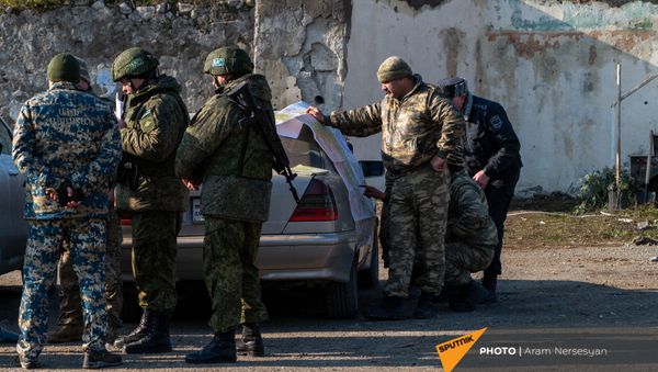 Блокпост российских миротворческих сил в Лачинском коридоре (17 ноября 2020). Карабах - Sputnik Армения
