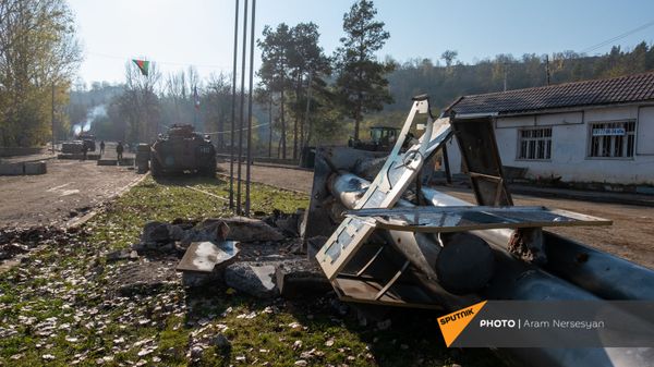 Блокпост российских миротворческих сил в Лачинском коридоре (17 ноября 2020). Карабах - Sputnik Արմենիա