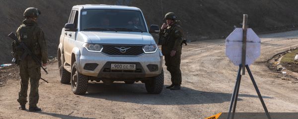 Блокпост российских миротворческих сил в Лачинском коридоре (17 ноября 2020). Карабах - Sputnik Армения