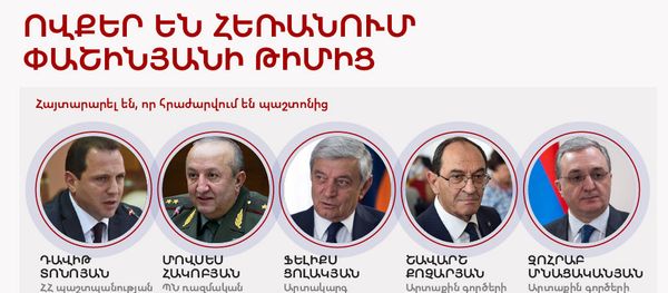 Ովքեր են հեռանում Փաշինյանի թիմից - Sputnik Արմենիա