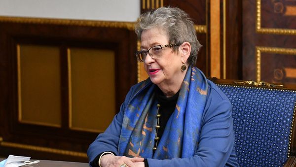 Руководитель делегации Евросоюза в Армении, посол Андреа Викторини на встрече с президентом Армении (20 ноября 2020). Еревaн - Sputnik Արմենիա