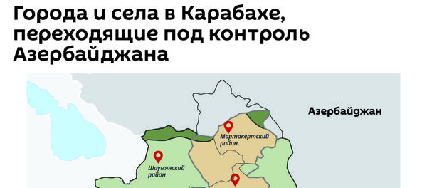 Города и села в Карабахе, переходящие под контроль Азербайджана - Sputnik Армения