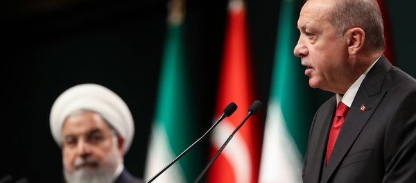 Президенты Ирана и Турции Хасан Роухани и Реджеп Тайип Эрдоган на совместной пресс-конференции (20 декабря 2018). Анкара - Sputnik Армения
