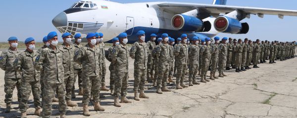 Торжественная церемония встречи участвующего в учениях личного состава Вооруженных Сил Турции в Азербайджан - Sputnik Արմենիա