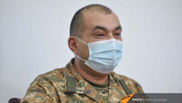 Пресс-конференция замначальника Генштаба ВС РА Тирана Хачатряна (26 ноября 2020). Еревaн - Sputnik Армения
