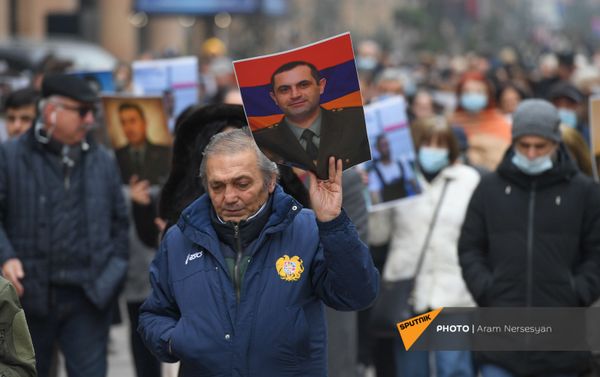 Акция протеста родственников пропавших без вести военнослужащих (29 ноября 2020). Еревaн Акция протеста родственников пропавших без вести военнослужащих (29 ноября 2020). Еревaн - Sputnik Армения