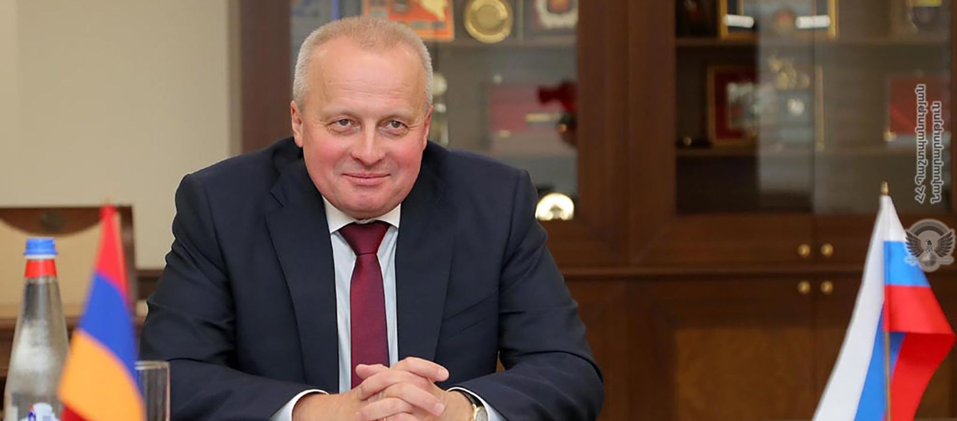 Министр обороны РА Вагаршак Арутюнян принял Чрезвычайного и Полномочного Посла Российской Федерации в Республике Армения Сергея Копыркина (30 ноября 2020). Еревaн - Sputnik Արմենիա, 1920, 05.02.2021