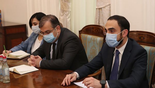 Вице-премьер Тигран Авинян принял представителей МККК (30 ноября 2020). Еревaн - Sputnik Արմենիա