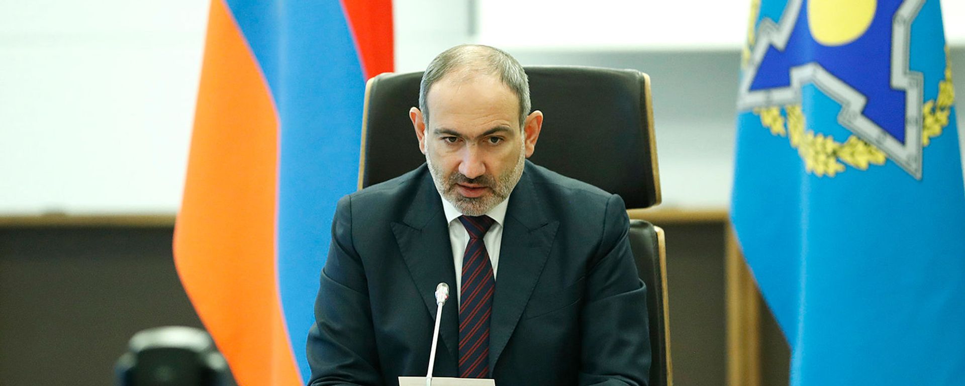 Премьер-министр Никол Пашинян на онлайн заседании Совета коллективной безопасности ОДКБ (2 декабря 2020). Еревaн - Sputnik Армения, 1920, 14.03.2023