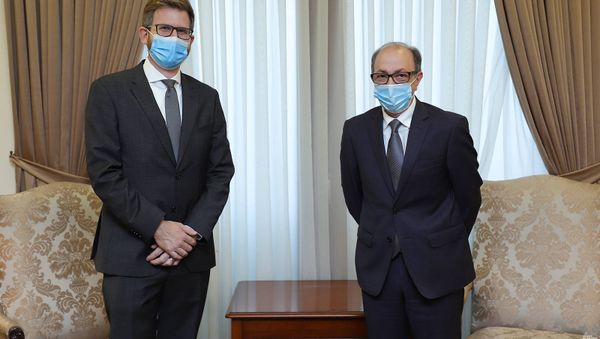 Встреча министра иностранных дел РА Ара Айвазяна с представителями Международного комитета Красного Креста (2 декабря 2020). Еревaн - Sputnik Армения