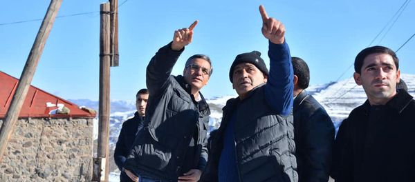 Рабочая группа во главе с омбудсменом Арманом Татояном посетила села Сюника (12 декабря 2020). Хозавар - Sputnik Армения