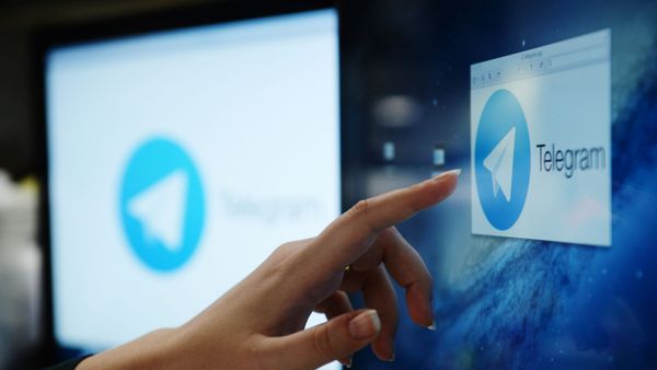 Мессенджер Telegram на экране монитора.зором - Sputnik Армения