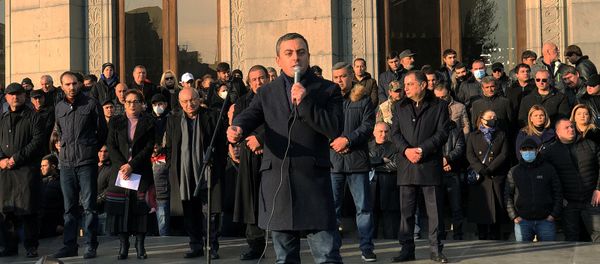 Оппозиция на митинге у здания Оперы (19 декабря 2020). Еревaн - Sputnik Արմենիա