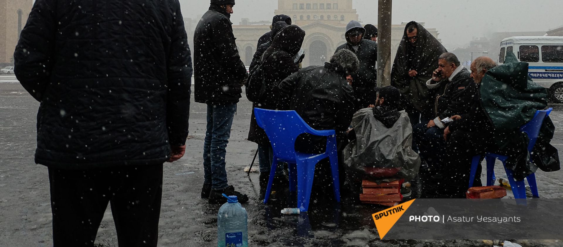 Протестующие на площади Республики в Ереване (23 декабря 2020). Еревaн - Sputnik Արմենիա, 1920, 27.12.2020