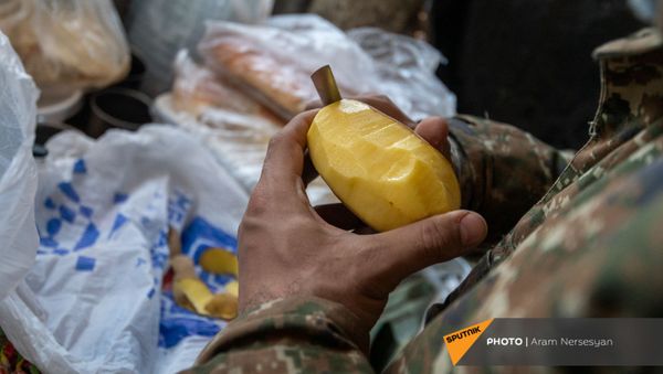 Армянские военнослужащие на одной из позиций близ села Давид Бек в Сюникской области Армении - Sputnik Армения