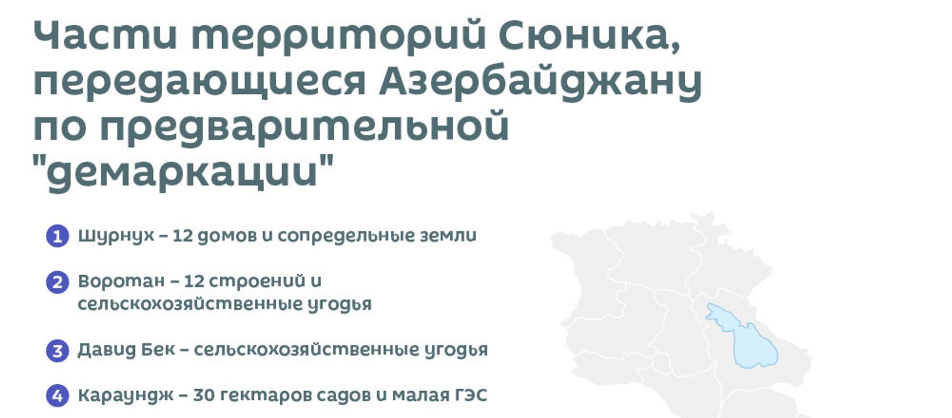 Части территорий Сюника, передающиеся Азербайджану по предварительной демаркации - Sputnik Армения, 1920, 31.12.2020