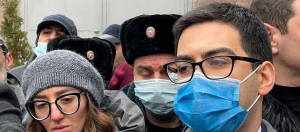 Акция протеста перед министерством юстиции Армении (8 января 2020). Еревaн - Sputnik Армения