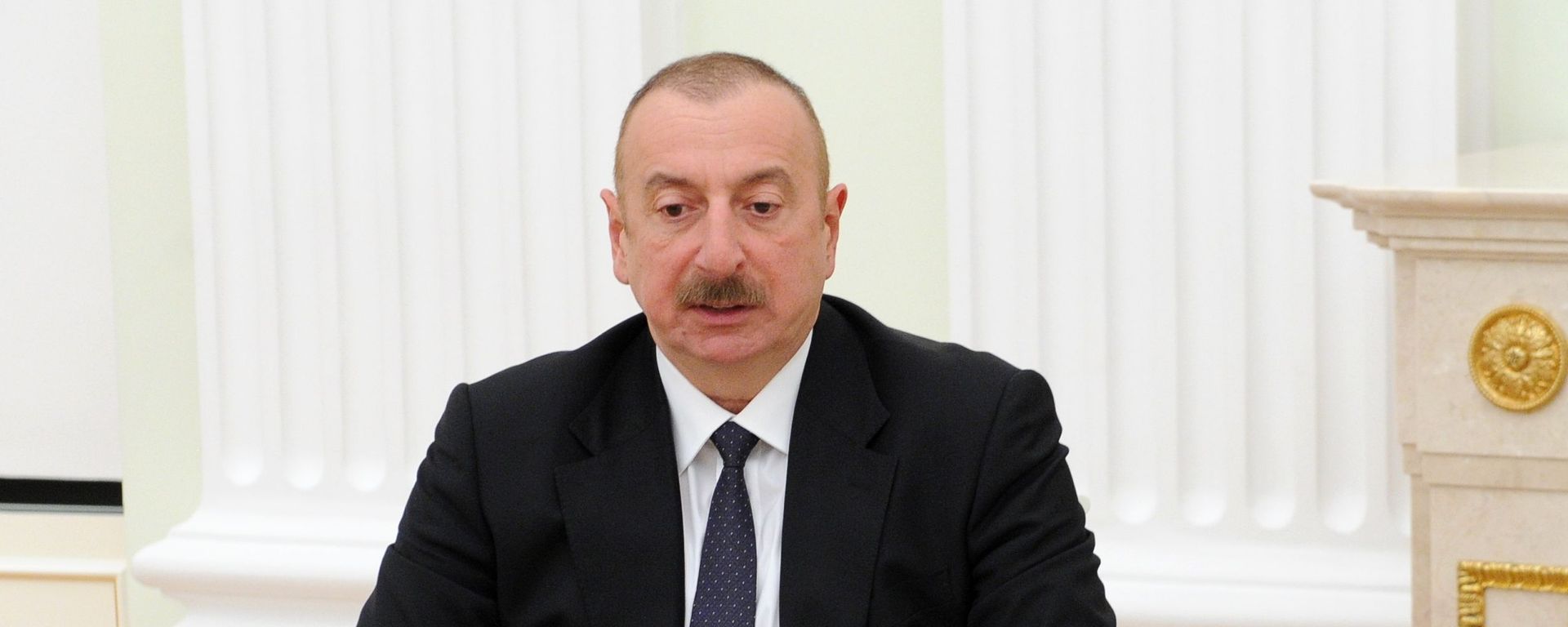 Президент Азербайджана Ильхам Алиев во время переговоров (11 января 2021). Москва - Sputnik Армения, 1920, 14.08.2021