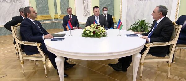 Трехсторонняя встреча генеральных прокуроров Армении, России и Азербайджана (12 января 2020). Москвa Трехсторонняя встреча генеральных прокуроров Армении, России и Азербайджана (12 января 2020). Москвa - Sputnik Армения