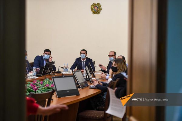 Глава МИД Армении Ара Айвазян на заседании постоянной парламентской комиссии по внешним связям (14 января 2021). Еревaн - Sputnik Армения