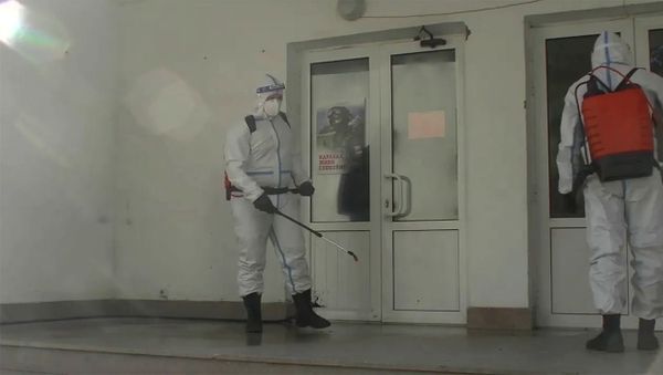 Дезинфекция объектов российского миротворческого контингента в Нагорном Карабахе - Sputnik Արմենիա