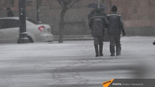 Снегопад в столице (19 января 2021). Еревaн - Sputnik Армения