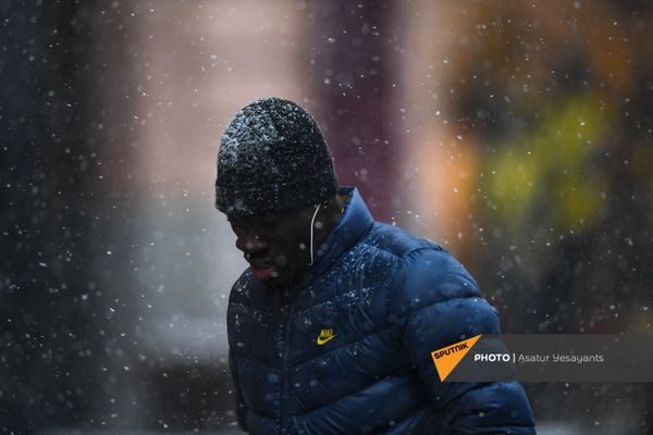 Սևամորթը` սպիտակ ձյան տակ. Երևան, 19.01.21 - Sputnik Արմենիա