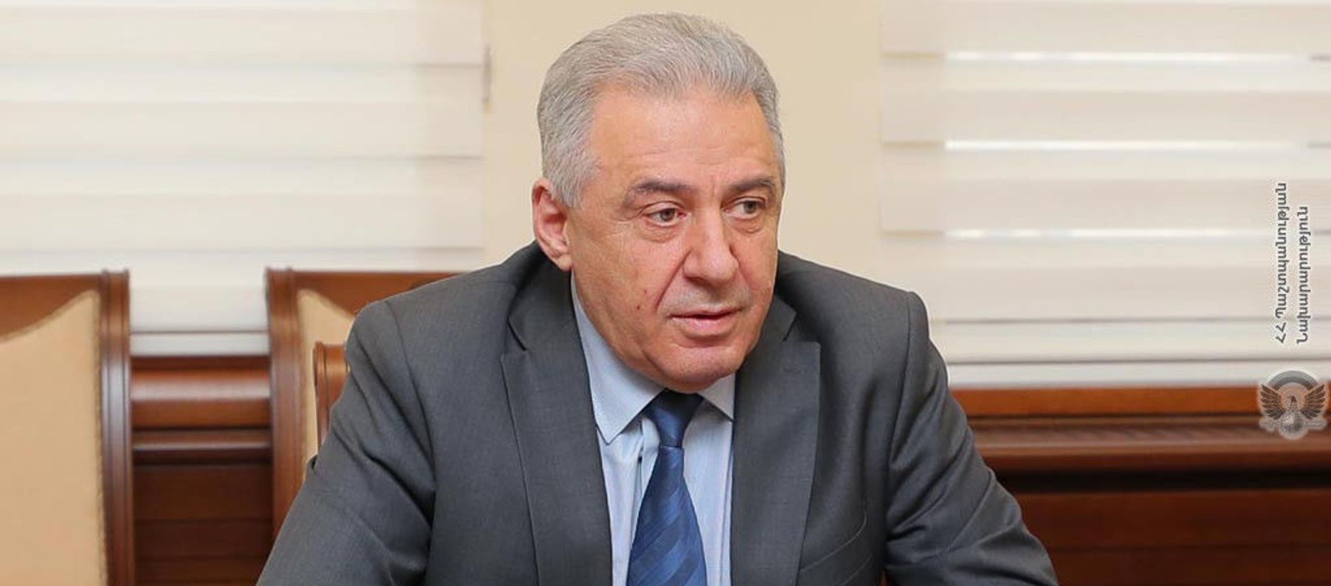 Министр обороны Вагаршак Арутюнян принял делегацию правления Союза добровольцев Еркрапа во главе с председателем правления ЕВУ Сасуном Микаеляном (19 января 2021). Еревaн - Sputnik Армения, 1920, 10.02.2021