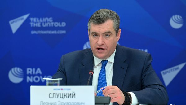 Онлайн-брифинг депутата Госдумы России, главы комитета по международным делам Леонида Слуцкого (20 января 2021). Москвa - Sputnik Արմենիա