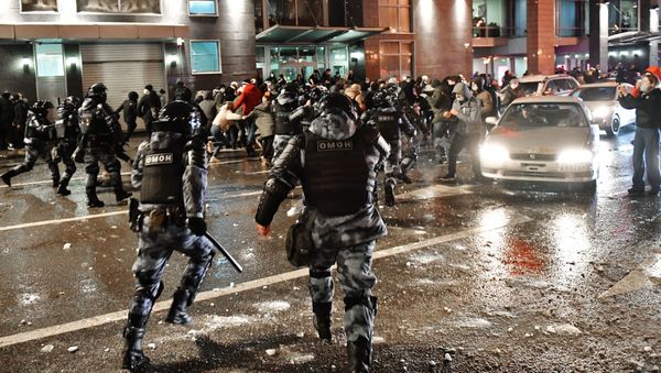 Несанкционированная акция сторонников Алексея Навального (23 января 2021). Москва - Sputnik Армения