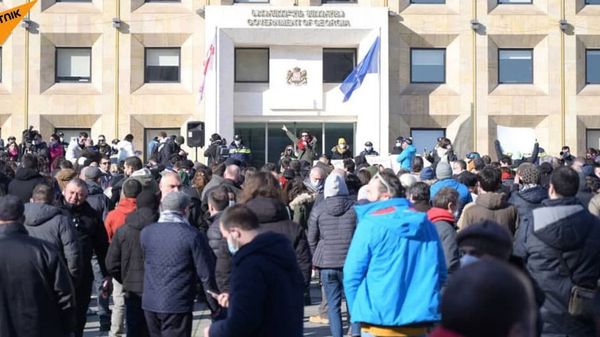 Акция против ограничений из-за пандемии коронавируса (24 января 2021). Тбилиси - Sputnik Արմենիա
