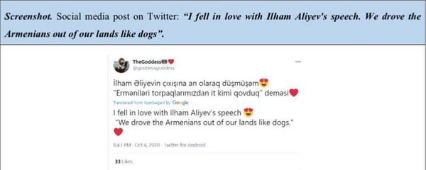 «Խոշտանգեք սպանելուց առաջ». Թաթոյանը հրապարակել է ադրբեջանցիների հայատյաց գրառումները «Խոշտանգեք սպանելուց առաջ». Թաթոյանը հրապարակել է ադրբեջանցիների հայատյաց գրառումները - Sputnik Արմենիա