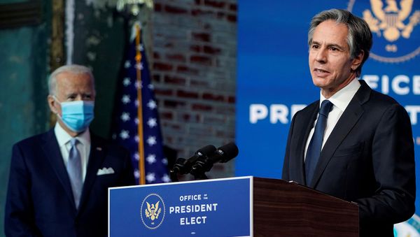 Кандидат президента США Джо Байдена на пост госсекретаря Энтони Блинкен, выступает с речью (24 ноября 2020). Уилмингтон - Sputnik Армения