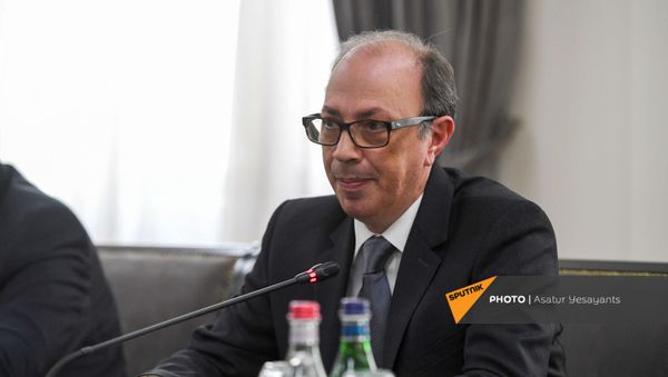 Встреча министров иностранных дел Армении и Ирана Ара Айвазяна и Мохаммада Джавада Зарифа в рамках регионального турне главы МИД Ирана (27 января 2021). Еревaн - Sputnik Արմենիա