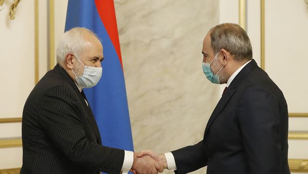 Премьер-министр Никол Пашинян принял министра иностранных дел Исламской Республики Иран Мохаммада Джавада Зарифа (27 января 2021). Еревaн - Sputnik Армения