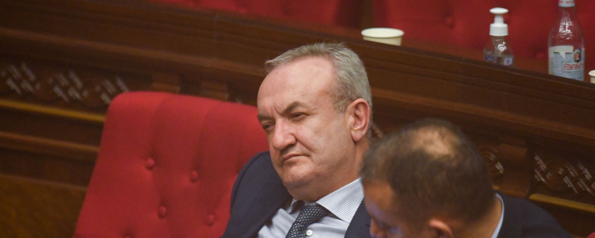 Министры ОНКС и экономики Ваграм Думанян и Ваан Керобян на заседании в Парламенте (10 февраля 2021). Еревaн - Sputnik Արմենիա, 1920, 26.02.2021