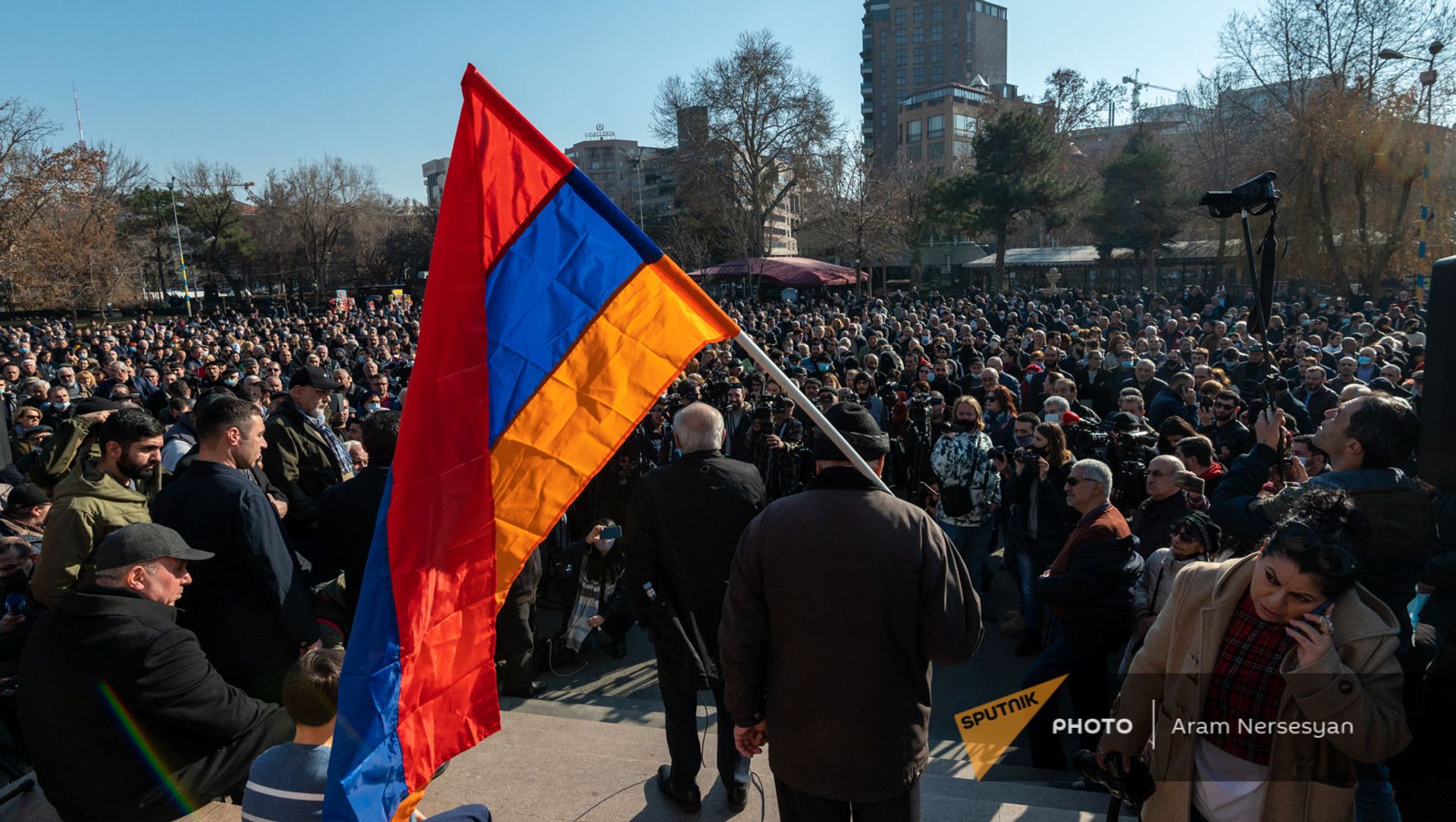 Митинг оппозиции (12 февраля 2021). Еревaн Митинг оппозиции (12 февраля 2021). Еревaн - Sputnik Армения, 1920, 19.02.2021