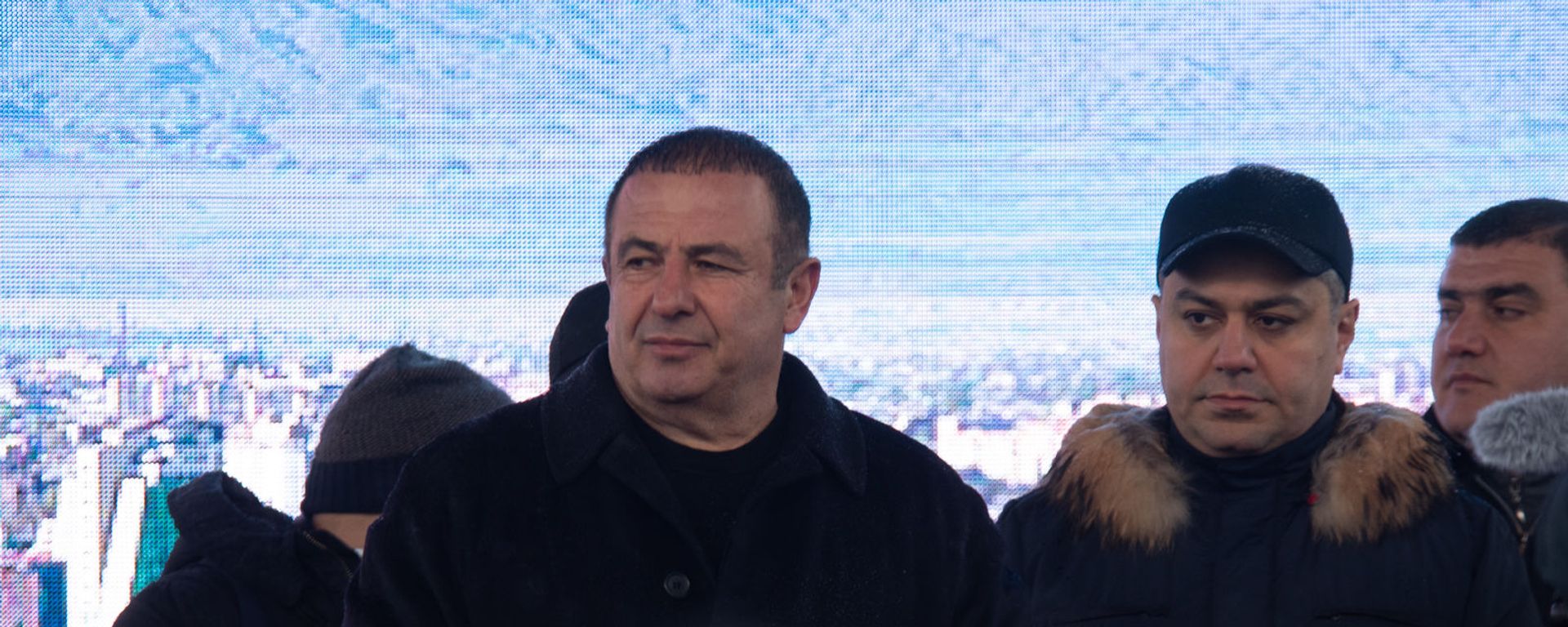 Гагик Царукян и Артур Ванецян на митинге оппозиции (20 февраля 2021). Еревaн - Sputnik Армения, 1920, 20.02.2021