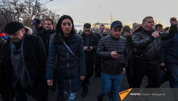 Шествие протеста оппозиции по центральным улицам столицы (23 февраля 2021). Еревaн - Sputnik Արմենիա