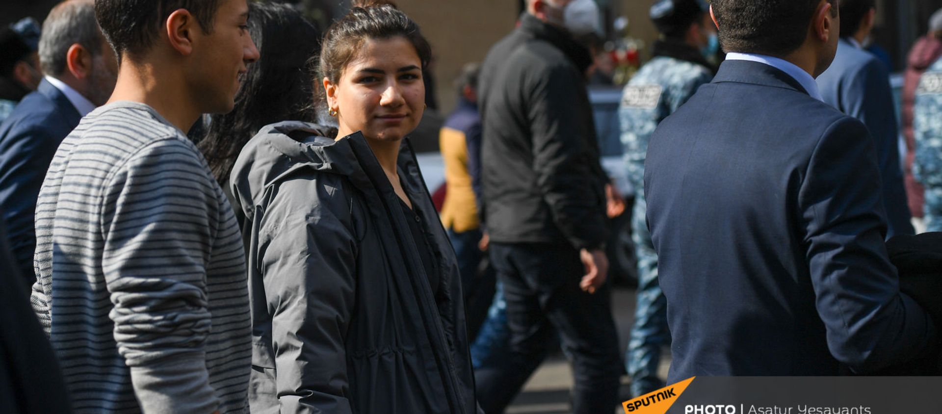Мариам Пашинян во время митинга (25 февраля 2021). Еревaн - Sputnik Արմենիա, 1920, 25.02.2021