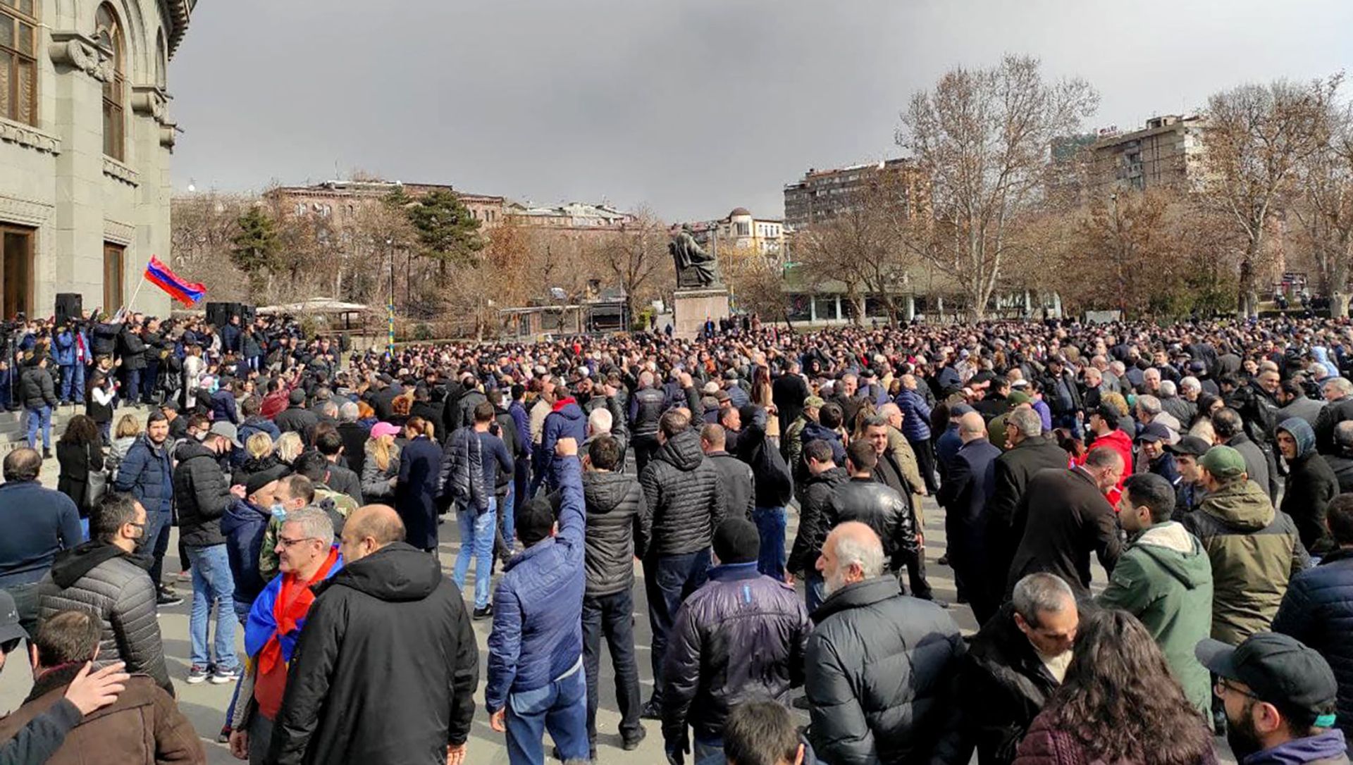Участники митинга на площади Свободы (25 февраля 2021). Еревaн Участники митинга на площади Свободы (25 февраля 2021). Еревaн - Sputnik Արմենիա, 1920, 25.02.2021
