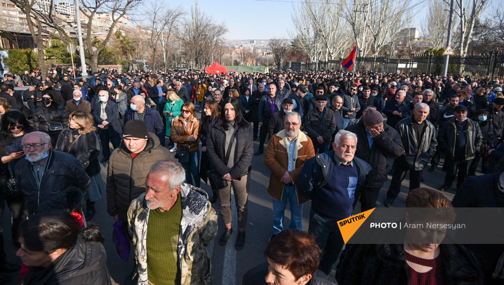 Митинг оппозиции на проспекте Баграмяна (27 февраля 2021). Еревaн Митинг оппозиции на проспекте Баграмяна (27 февраля 2021). Еревaн - Sputnik Армения, 1920, 28.02.2021