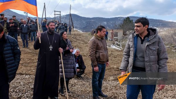 Церемония водружения государственного флага Армении в Шурнухе (7 марта 2021). Сюник - Sputnik Армения