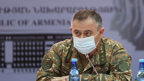 Премьер-министр Никол Пашинян представил нового начальника ГШ РА Артака Давтяна высшему военному составу Генштаба Армении (22 марта 2021). Еревaн - Sputnik Армения