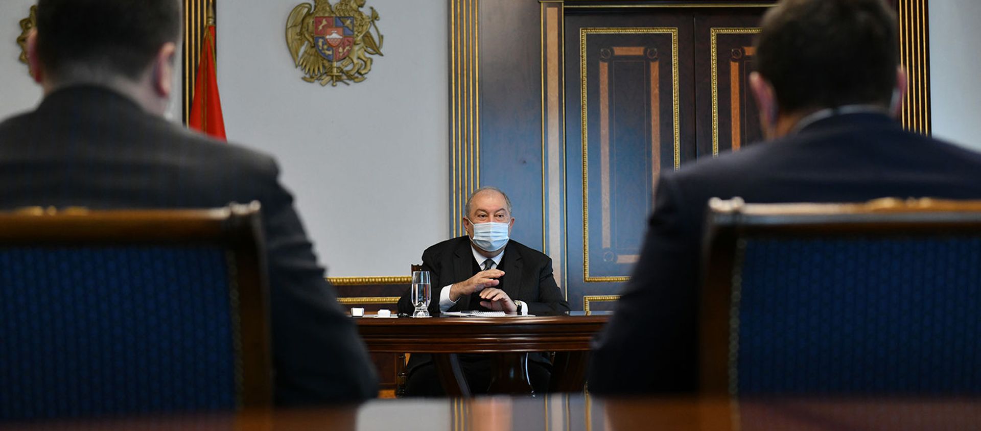 Президент Армен Саркисян принял председателя Высшего Судебного Совета республики Рубена Вардазаряна (6 апреля 2021). Еревaн - Sputnik Արմենիա, 1920, 06.04.2021