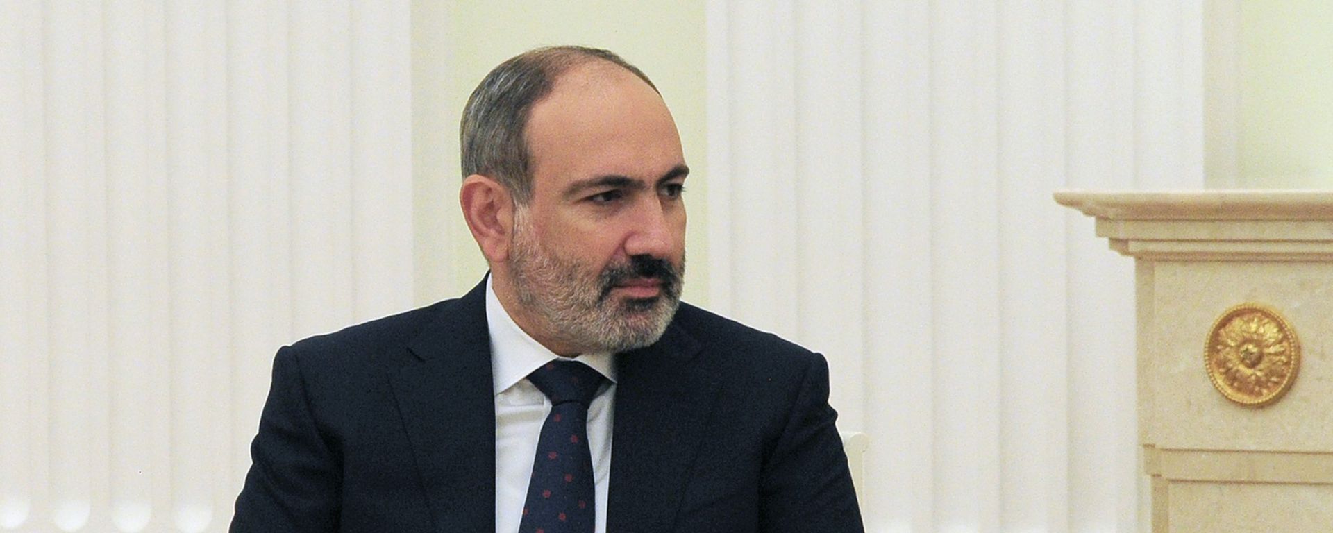 Премьер-министр Армении Никол Пашинян на встрече с президентом России Владимиром Путиным (7 апреля 2021). Москва - Sputnik Армения, 1920, 07.04.2021