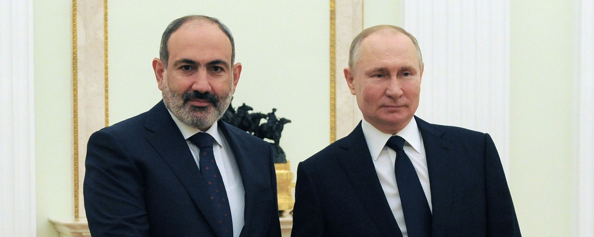 Премьер-министр Армении Никол Пашинян на встрече с президентом России Владимиром Путиным (7 апреля 2021). Москва - Sputnik Армения, 1920, 11.04.2021