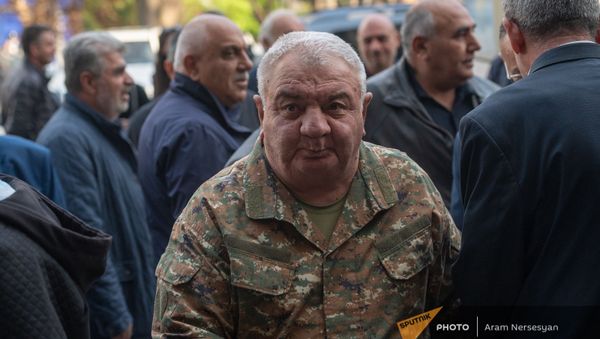 Юрий Хачатуров на вечере памяти добровольцев АРФД, погибших в карабахской войне (14 апреля 2021). Еревaн - Sputnik Армения