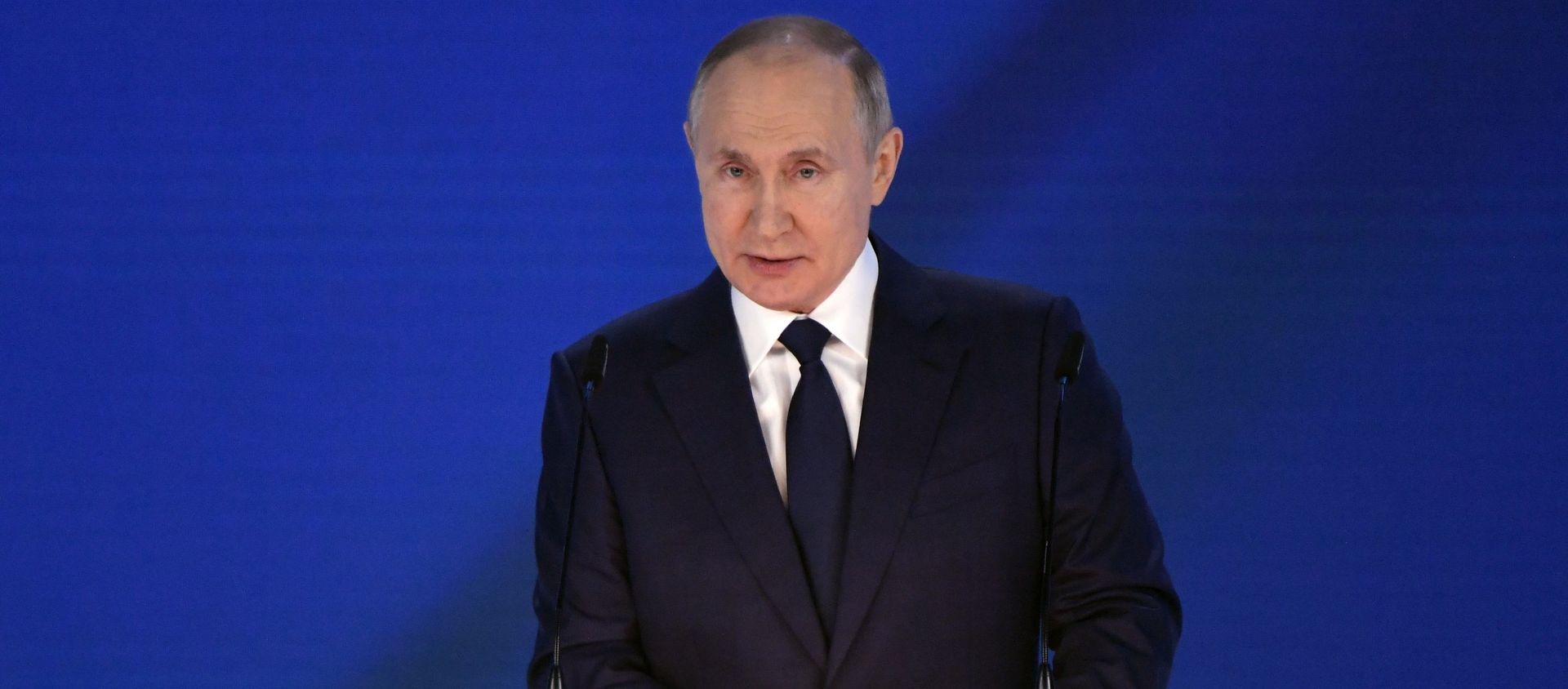 Президент РФ Владимир Путин выступает с ежегодным посланием Федеральному Собранию Президент РФ Владимир Путин выступает с ежегодным посланием Федеральному Собранию - Sputnik Արմենիա, 1920, 21.04.2021